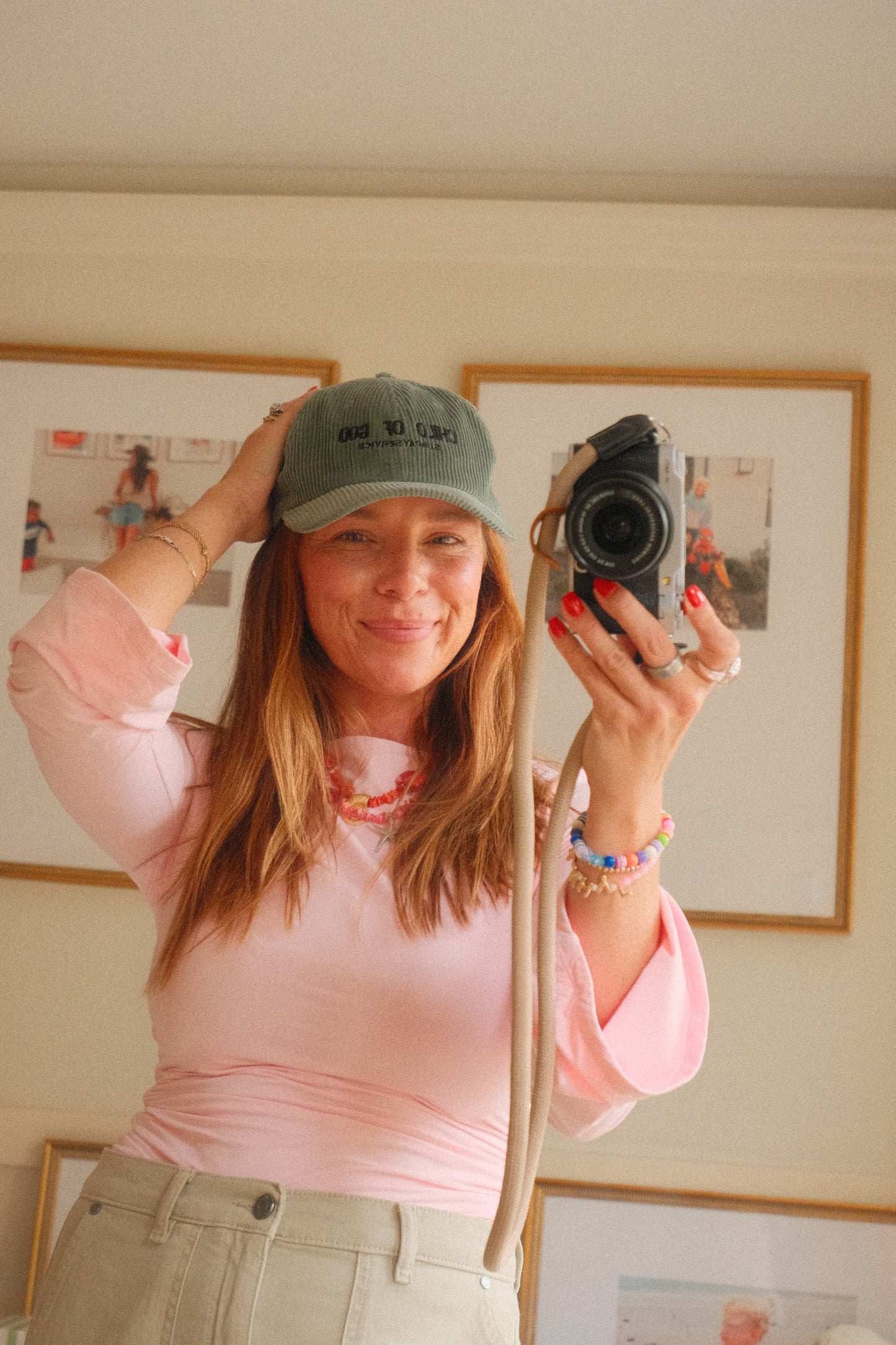 "Child of God" Cord Cap in sage green