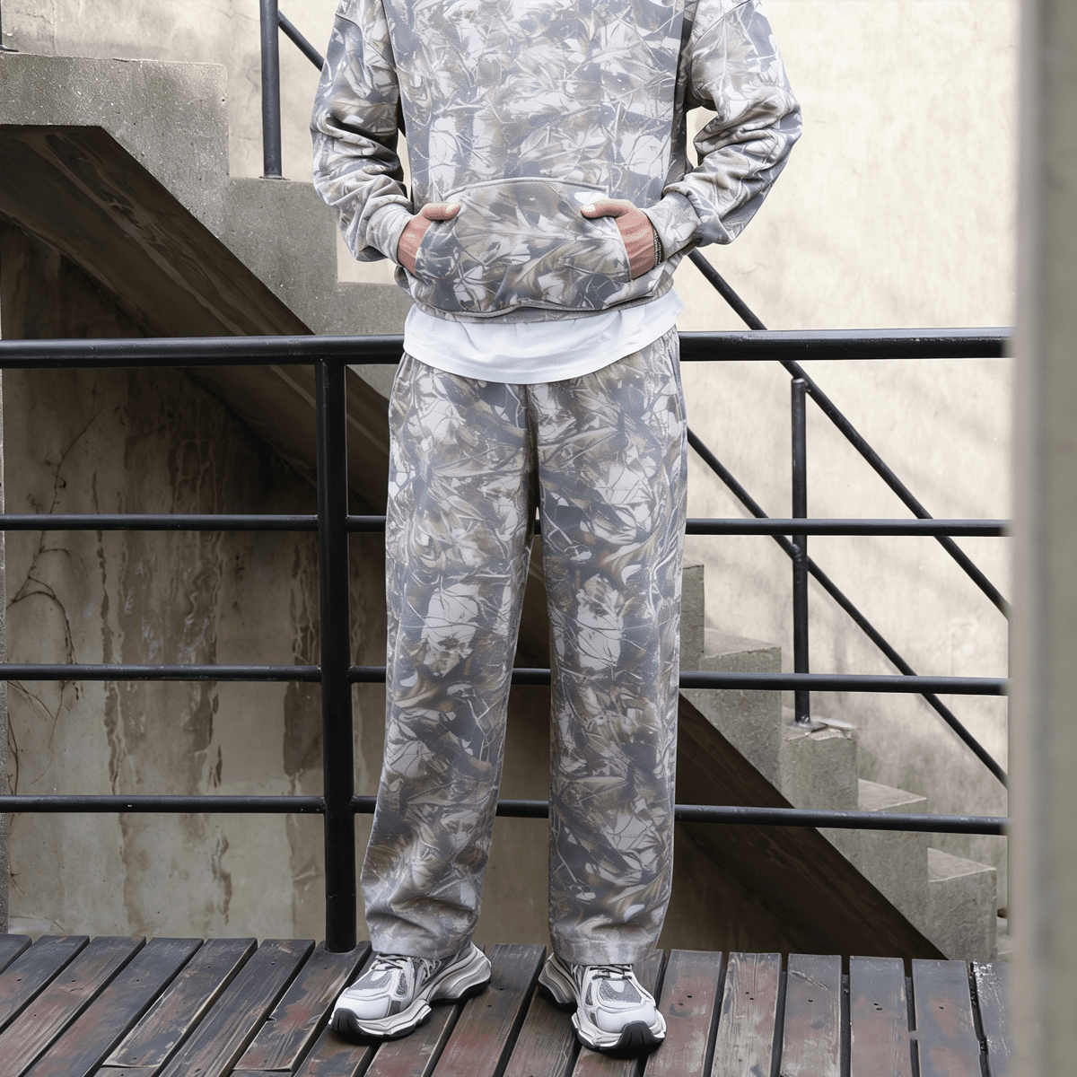 "Sunday Service" french terry camo pants