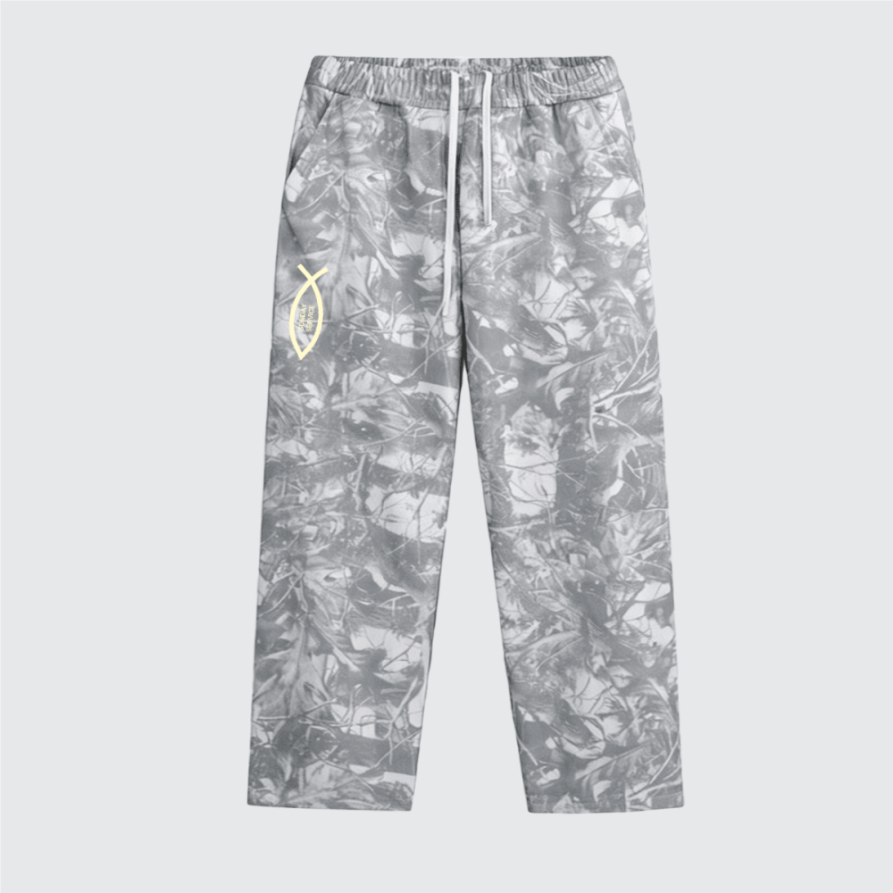 "Sunday Service" french terry camo pants