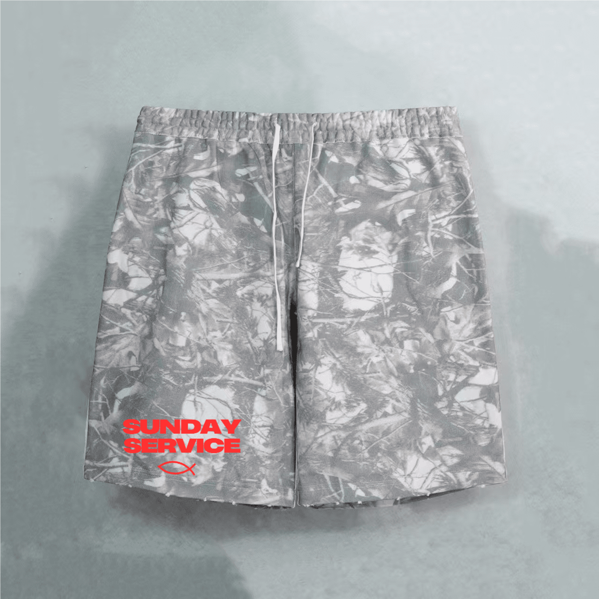French Terry Camo Shorts -unisex