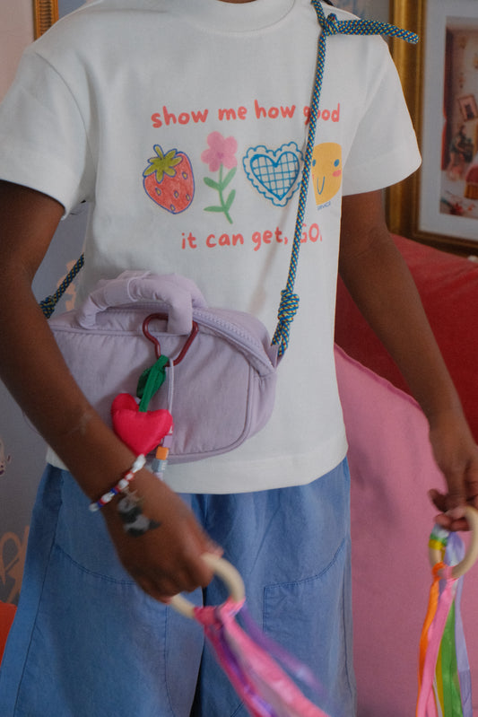 "Show me how good it can get, God" kids tee