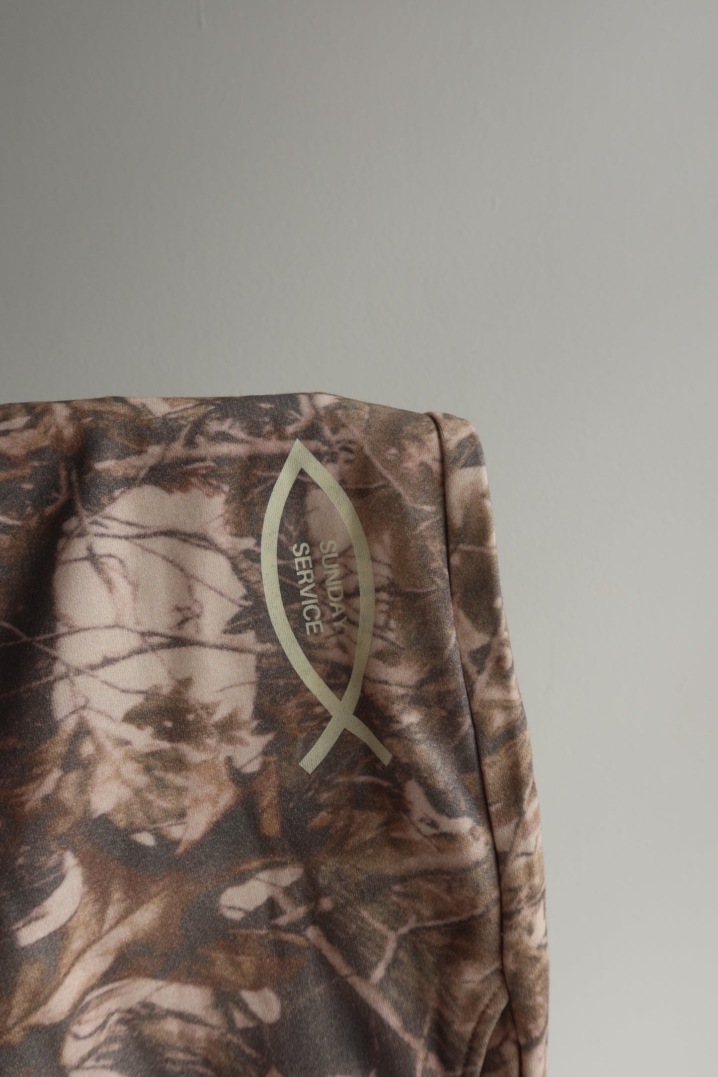 "Sunday Service" french terry camo pants