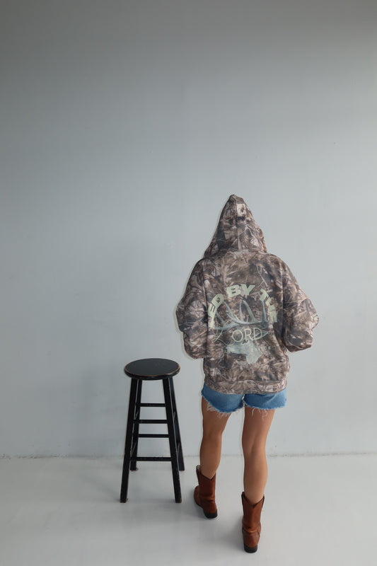 "Led by the Lord" butter yellow Camo hoodie