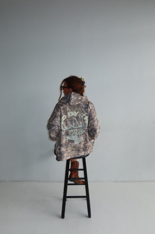 "Led by the Lord" butter yellow Camo hoodie