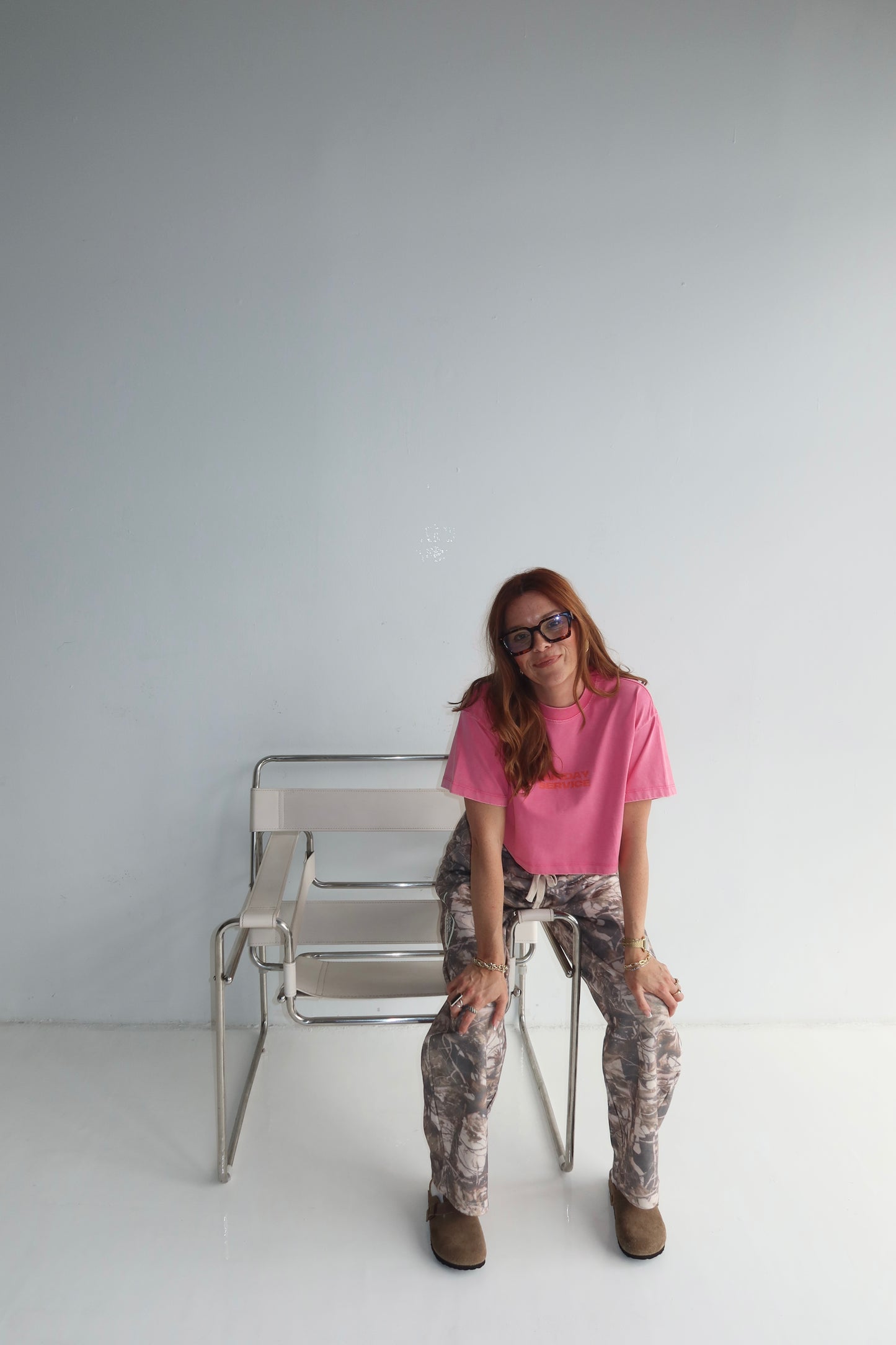 "Sunday Service" french terry camo pants