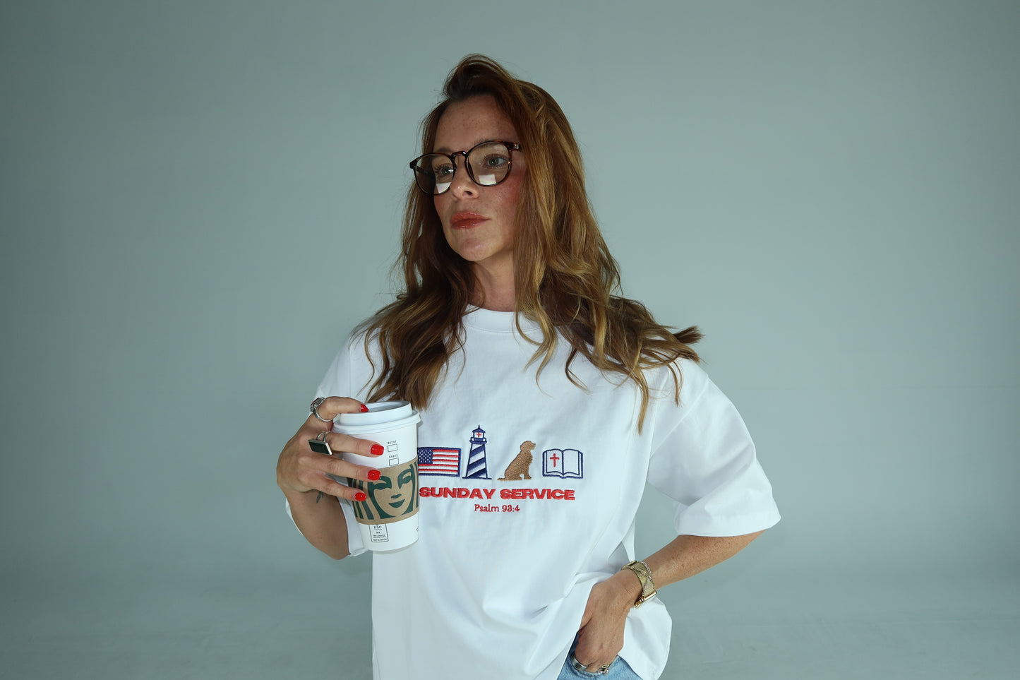 Embroidered Americana Boxy Tee