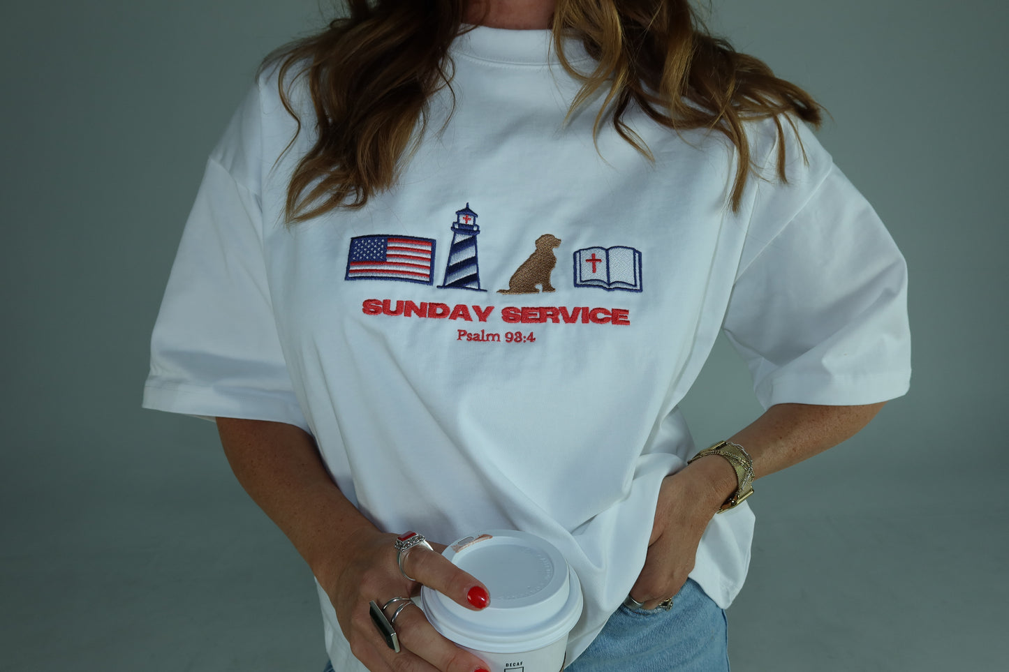 Embroidered Americana Boxy Tee