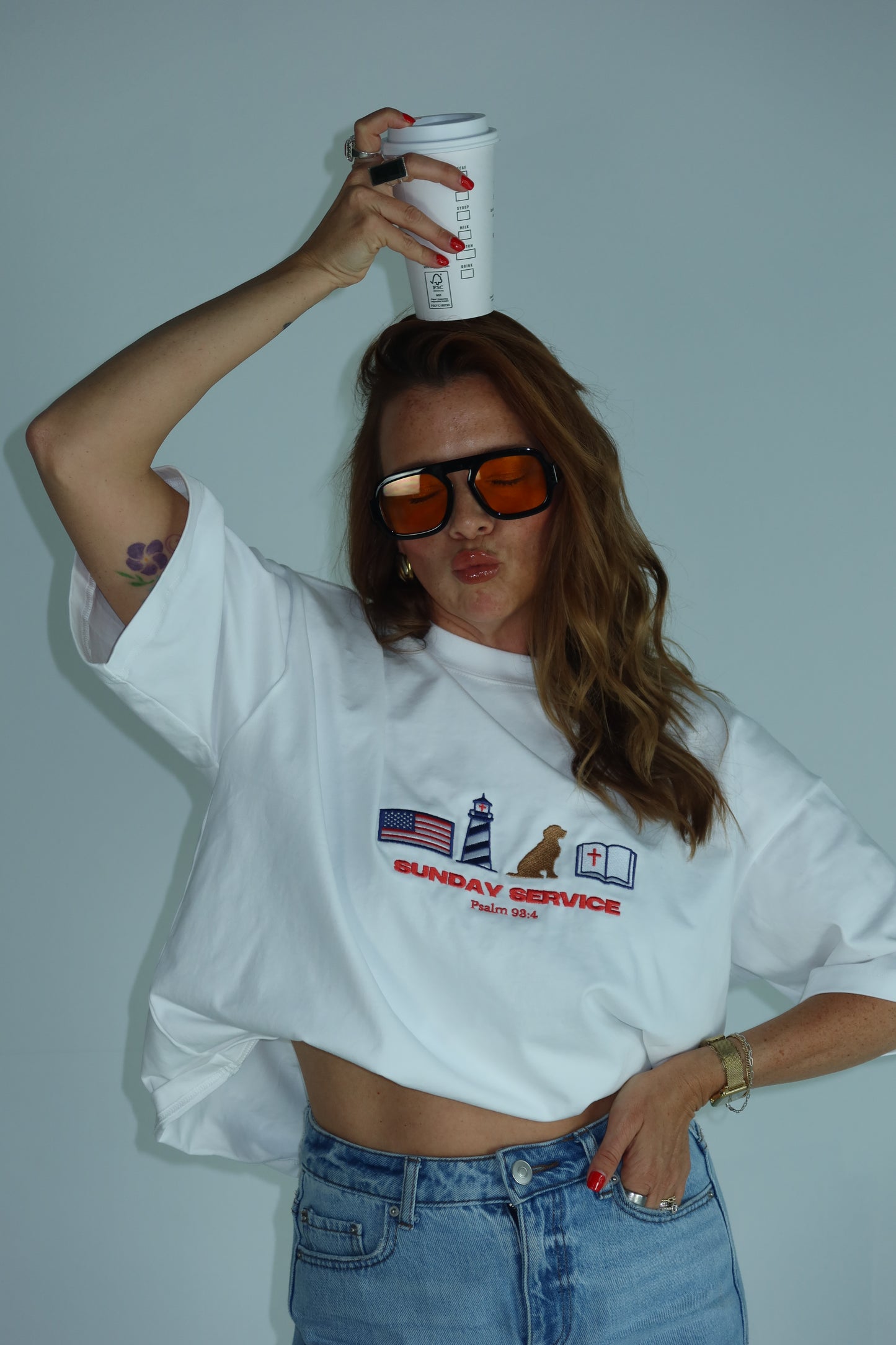 Embroidered Americana Boxy Tee