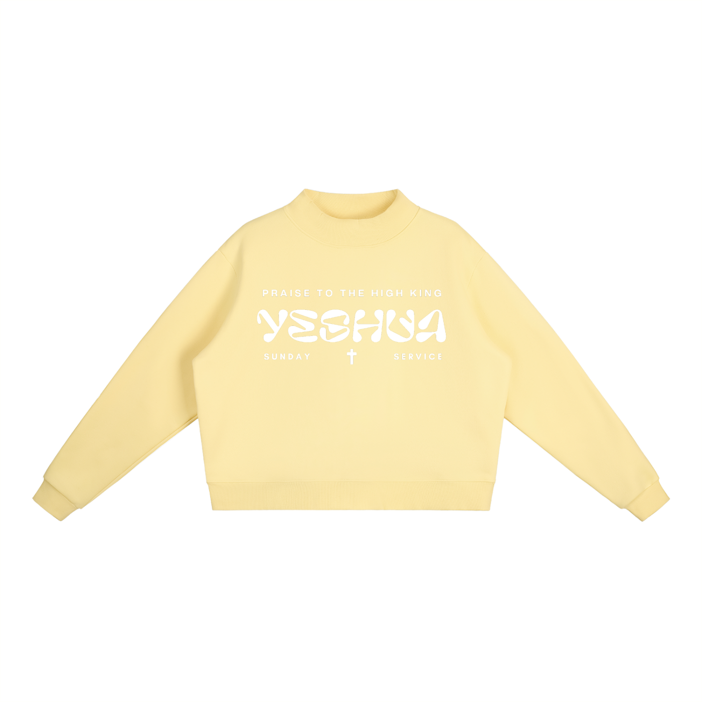 Essential Fleece Mock-Neck Crew Sweatshirt
